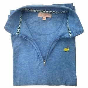 Peter Millar Masters 1/4 Zip Performance Tech Jacket in Sky Blue